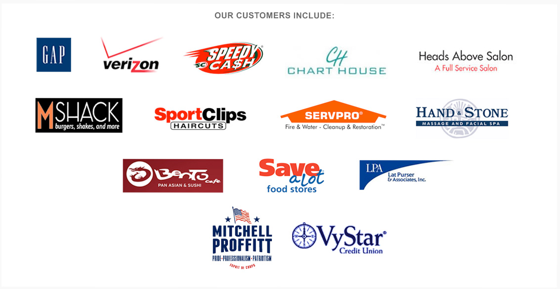 A list of some of our many clients, which include